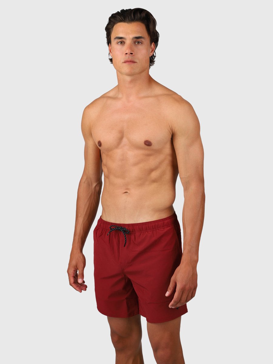 Brunotti Bru - conic Zwembroek Heren - Zwemshort met 4 - Way Stretch - Rust Red — afbeelding 3
