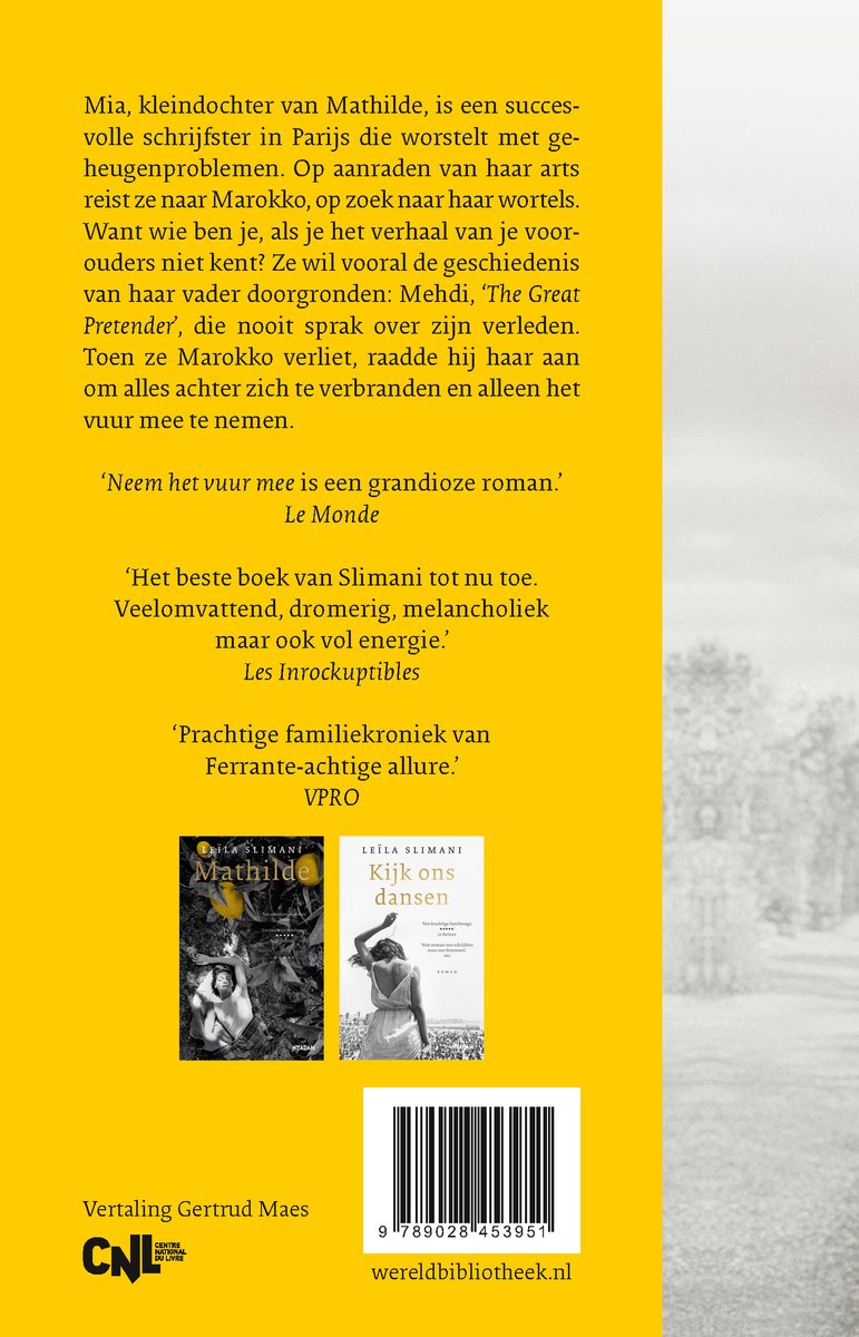 Neem het vuur mee - back cover