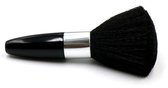 Poederkwast - Foundation Kwast - Powder Brush - Synthetisch haar - Zwart - Zilver - 11 cm. lang