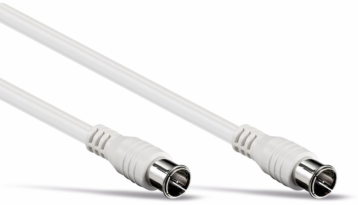 F-quick (m) - F-quick (m) coaxkabel / recht - wit - 1,5 meter