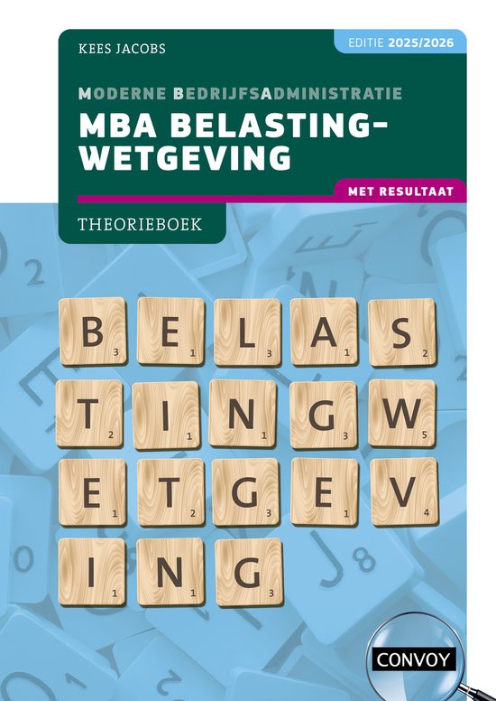 MBA Belastingwetgeving met resultaat 2025/2026 Theorieboek - cover