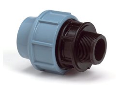 Puntstuk voor PE/tyleen - 25mm x 1 buitendraad - 16 bar