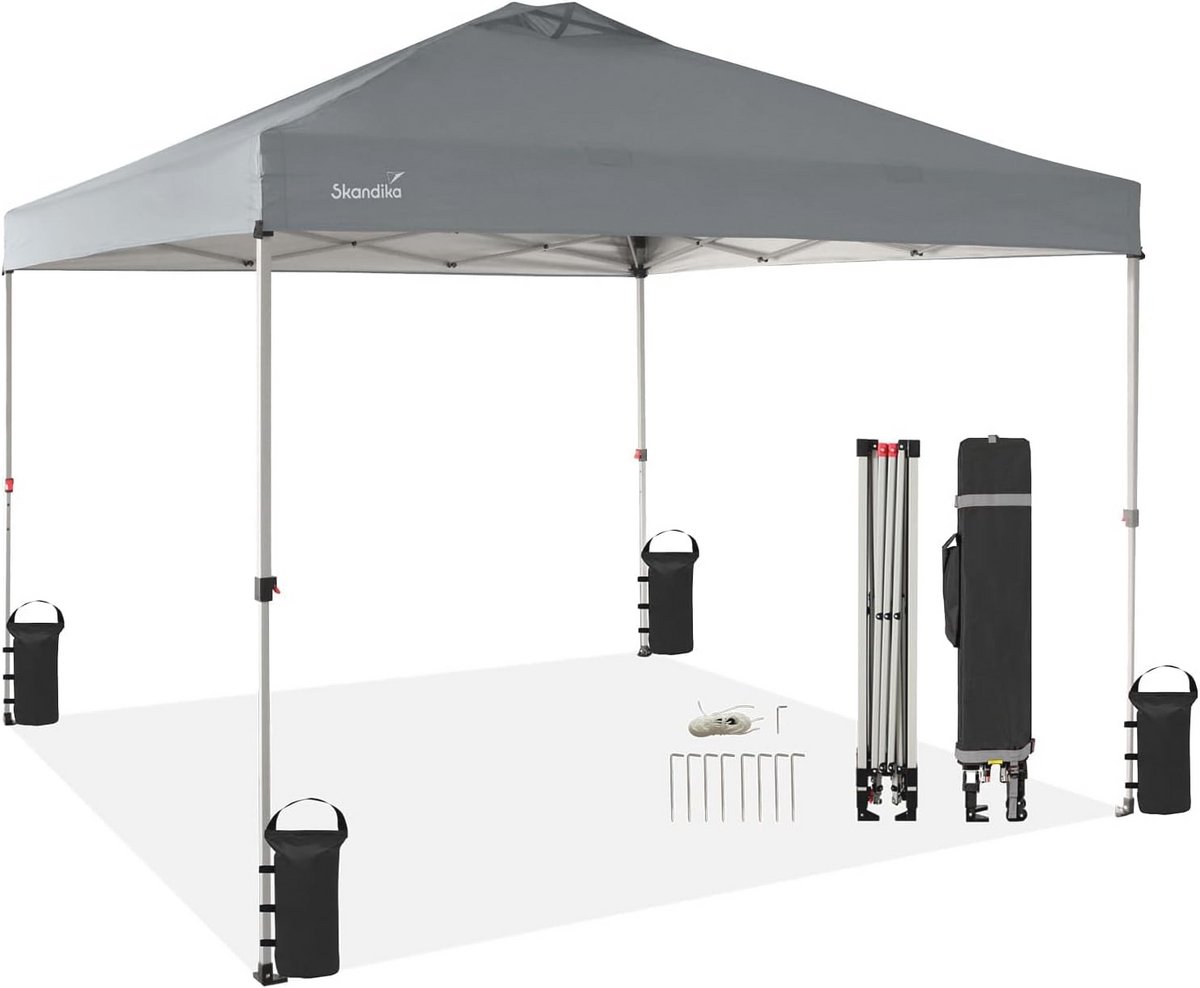 Pop-up Vouwpaviljoen 3x3m met Stalen Frame - Snelle Montage en UV-Bescherming - Ideaal voor Tuin en Camping