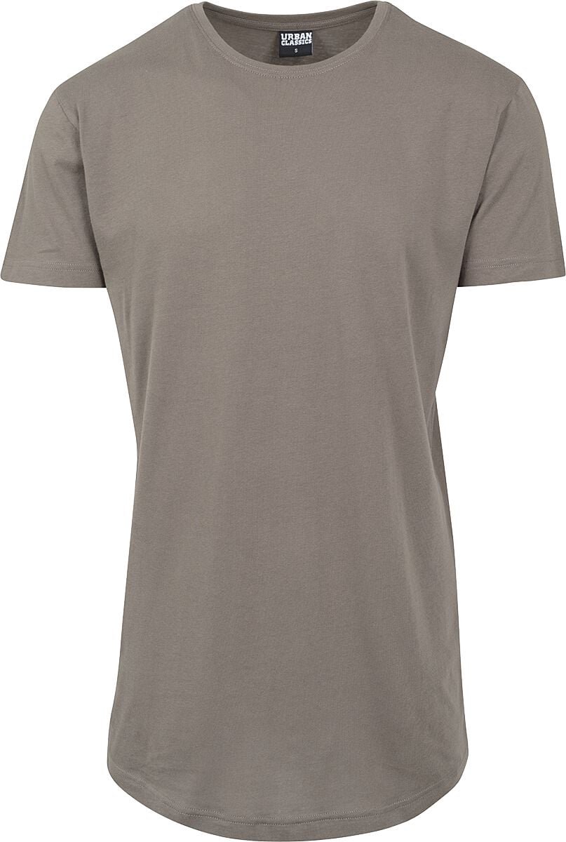 Urban Classics Shaped Long Tee T-shirt kaki 3XL Katoen Heren Basics Street wear Creme