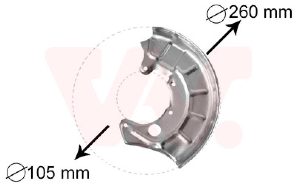 Van Wezel - REMSCHIJF BESCHERMER VOOR SEAT CORDOBA 1993-1996 191615311A