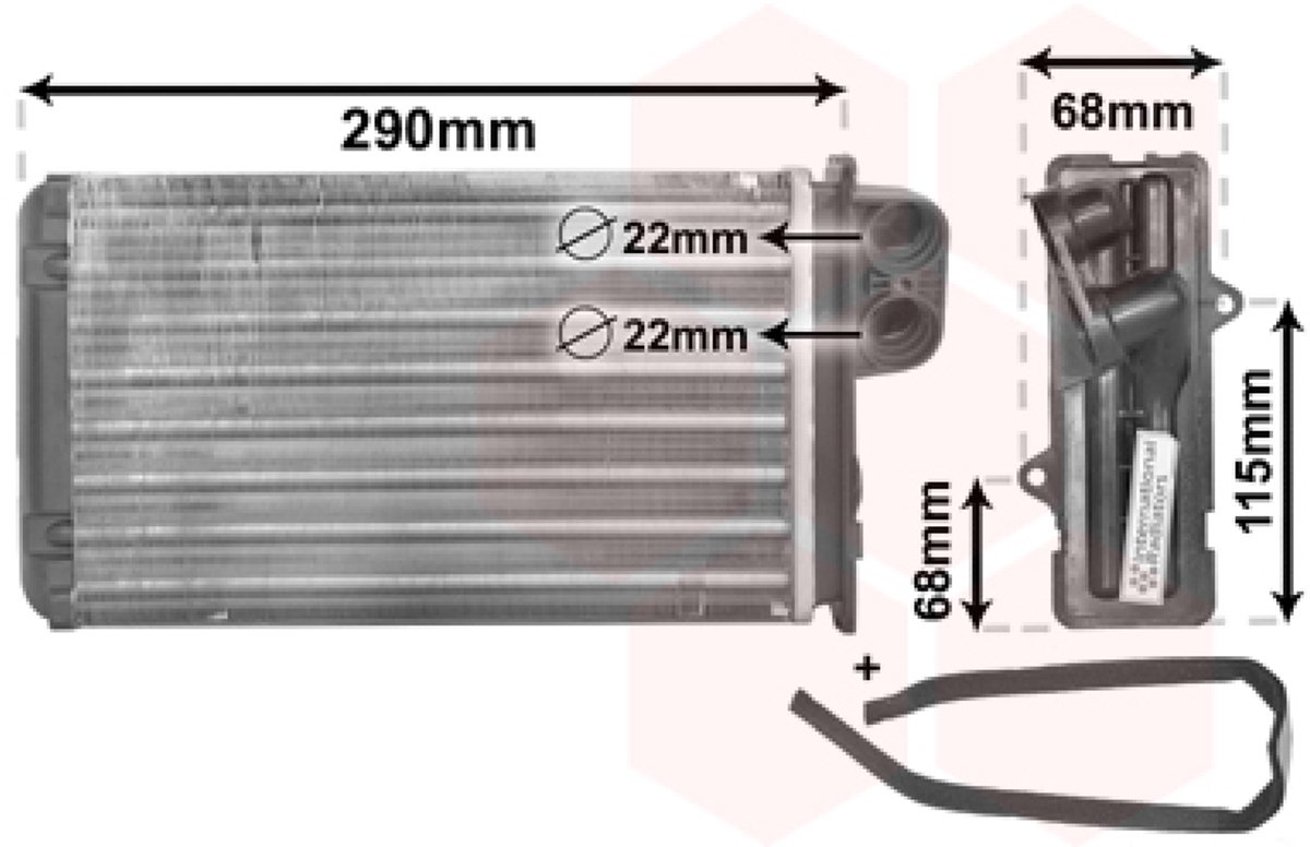 Van Wezel - KACHEL RADIATEUR VOOR PEUGEOT 405 1987-1997 644858