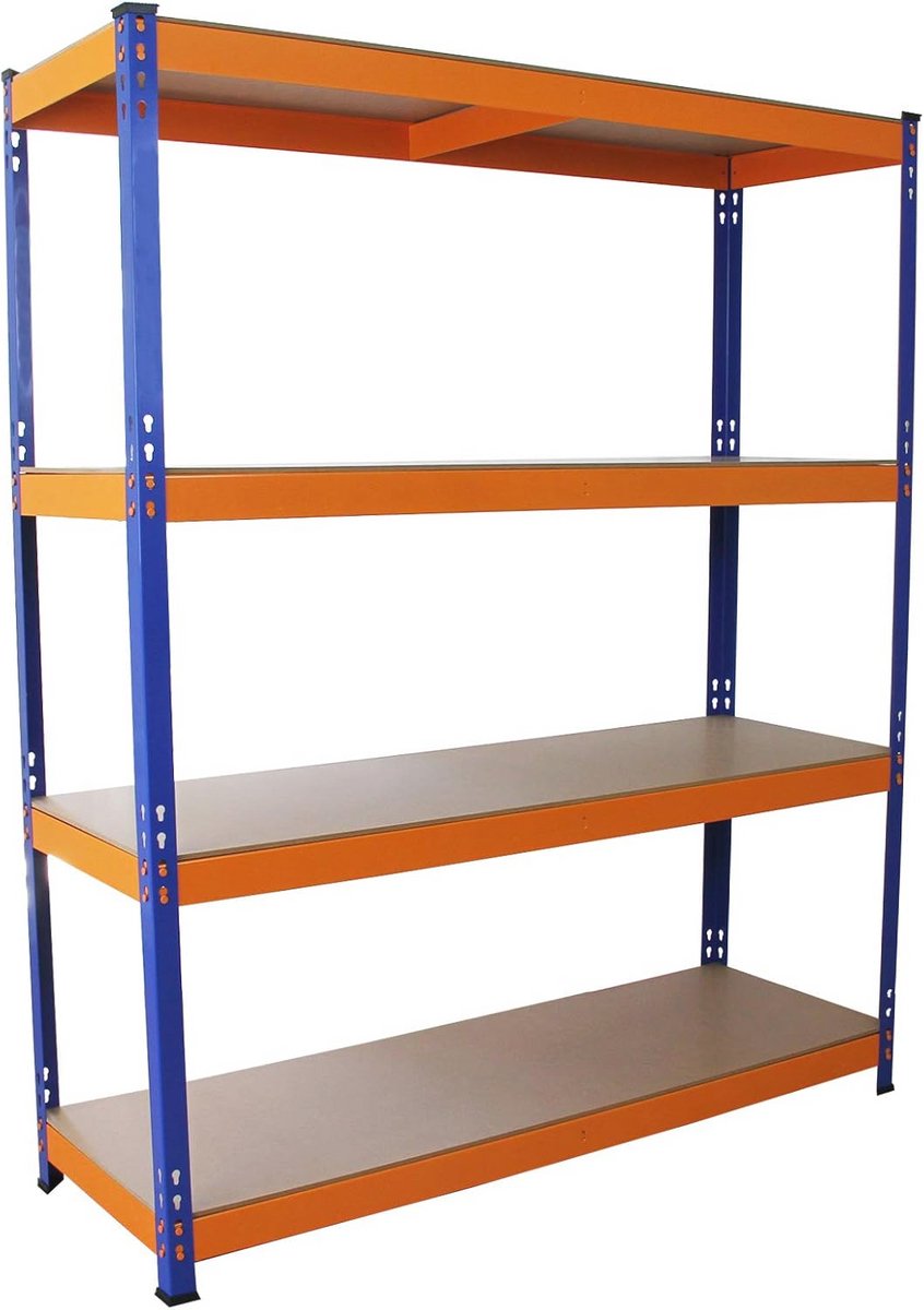 Stellingkast Metaal "Ondersteuning voor Garage en Magazijn" - 100% Boutloos - 5 Etages, 265 kg per Plank