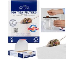 Papieren theefilters maat M 10x13,5 cm THEE-EI 100 stuks