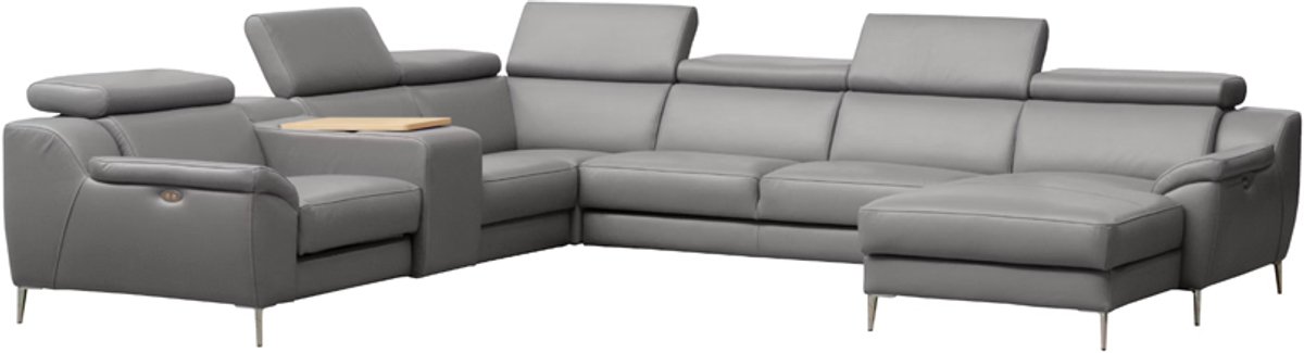 Deseo Domino Corner Sofa - Dollaro Steel