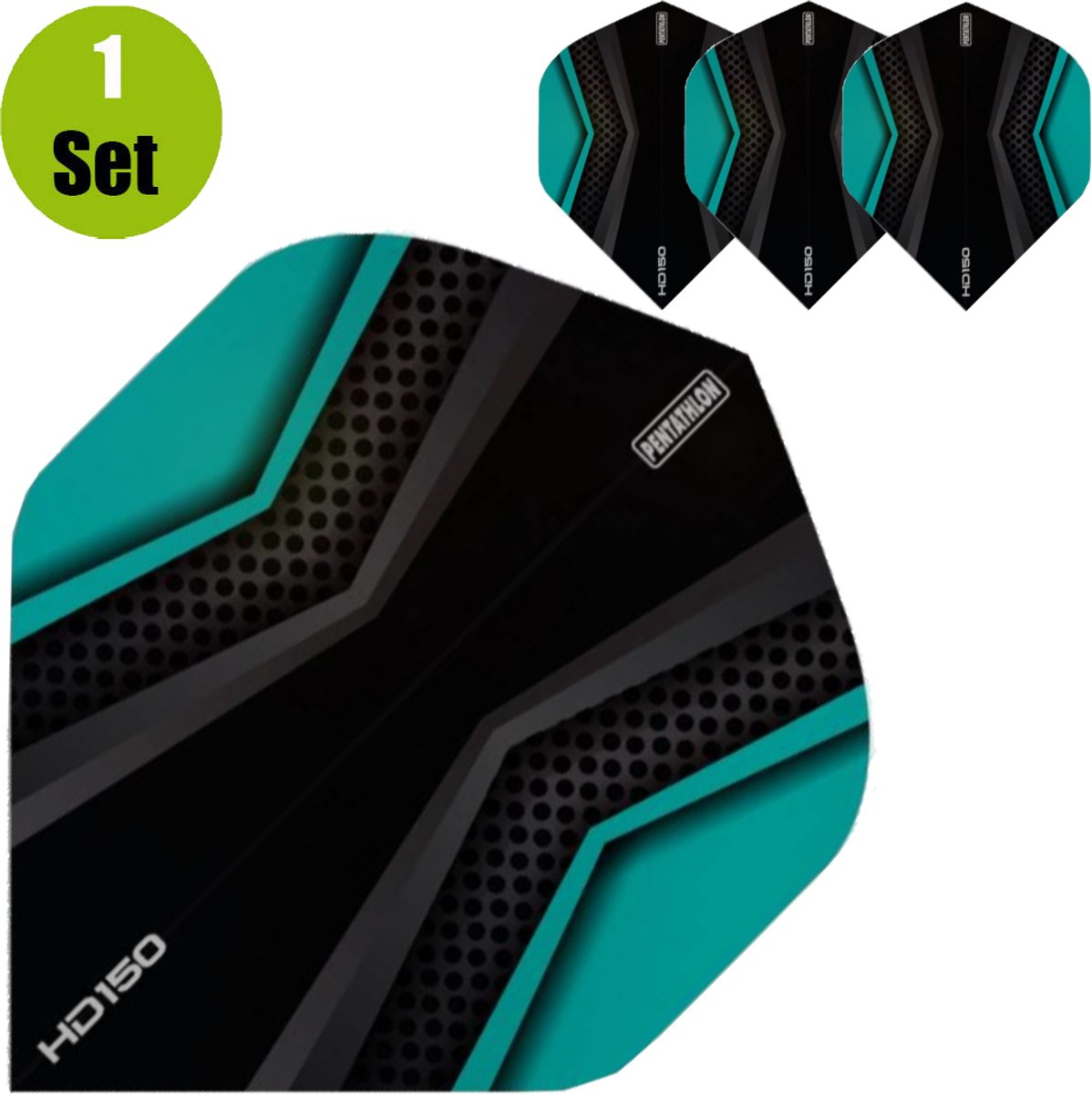 Pentathlon HD150 Dart Flights Xwing - Aqua