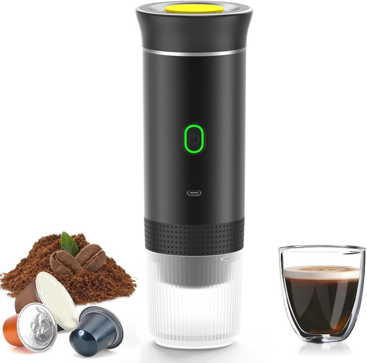 Draagbare elektrische espressomachine 3-in-1 voor thuis en onderweg
