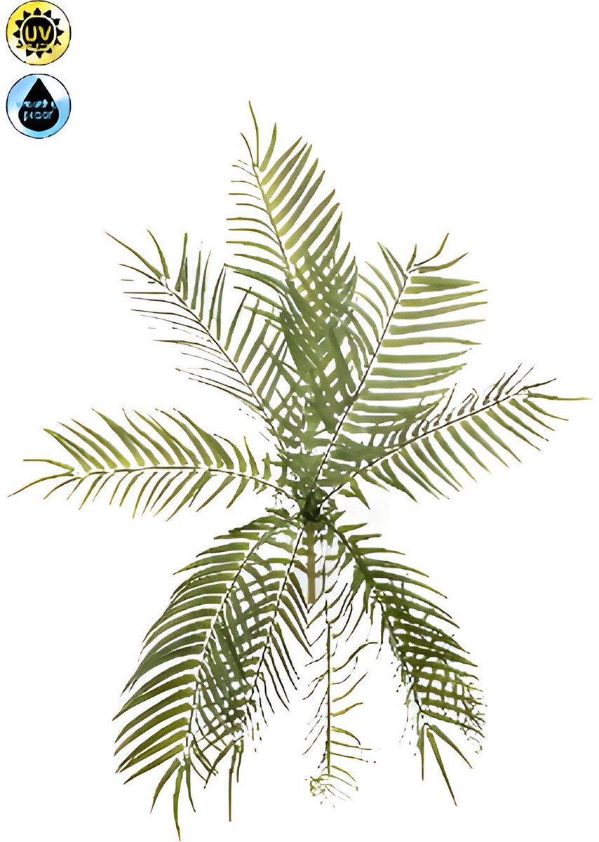 Buitengewoon Boet Kunsttak Fish Bone Fern Bush UV - 70 cm onbekend