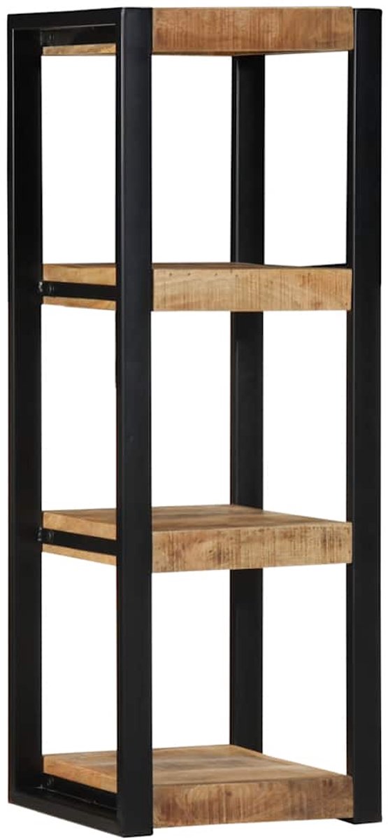 vidaXL Wandschap - 35x35x100 - cm - massief - ruw - mangohout Bruin