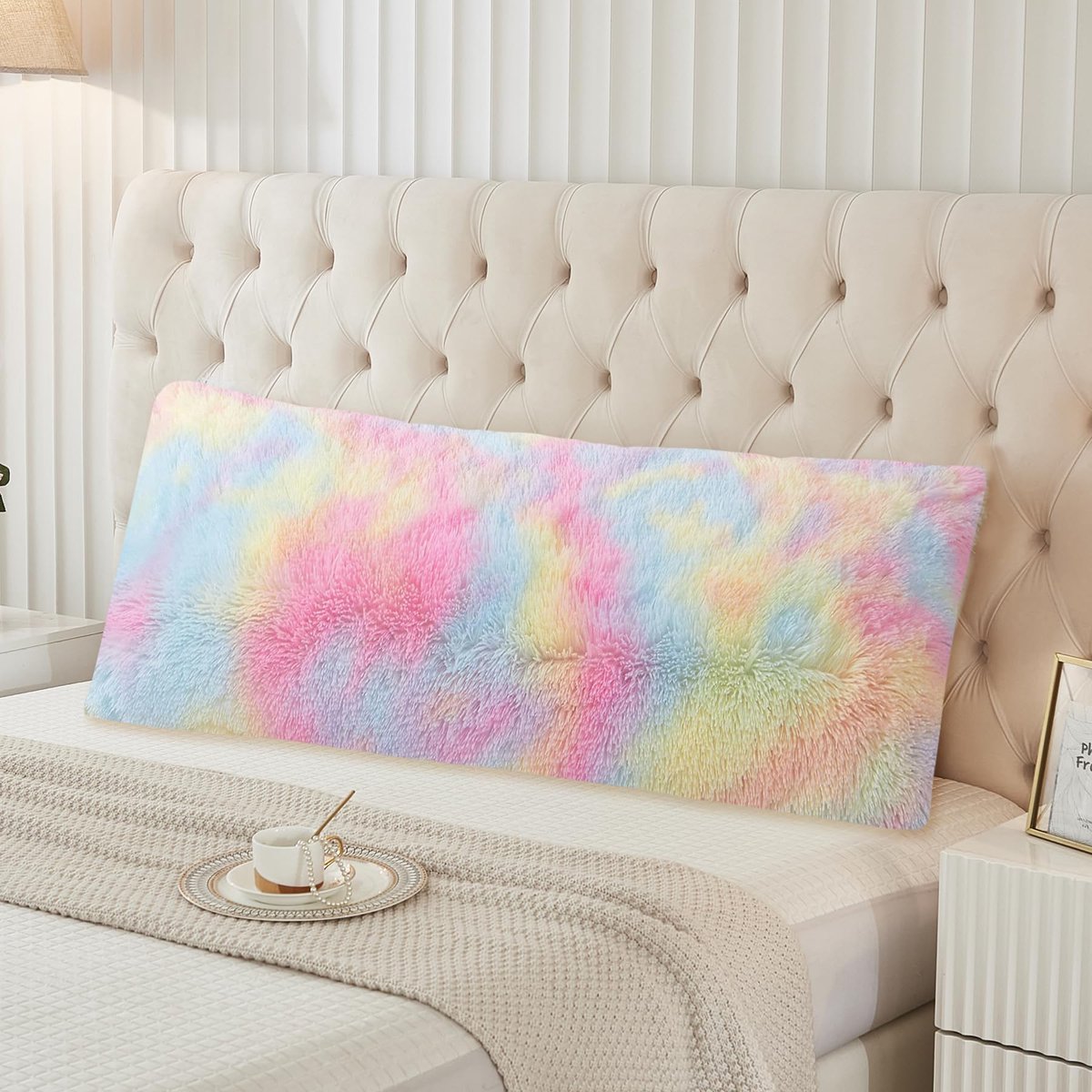 Ibenzoa® Zacht Zijslaper Kussenhoes met Regenboogpatroon en Ademende Microvezel voor Comfortabele Nachtrust