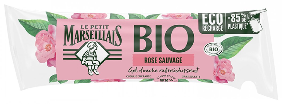 Goedkoopste Le Petit Marseillais Verfrissende Douchegel Wilde Roos Eco Navulling Bio 250 ml