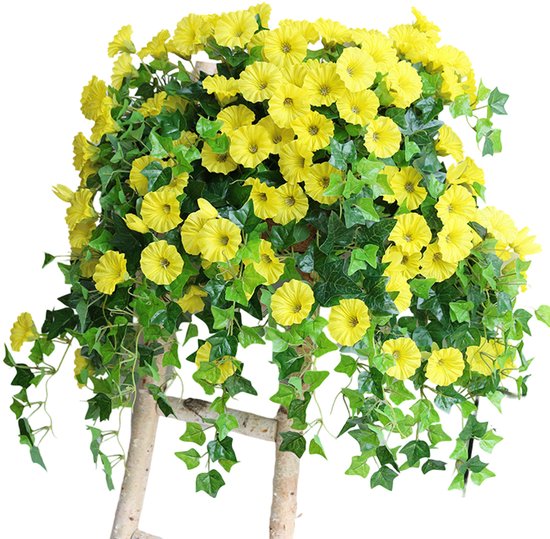 SHOWHEEL 2 stuks kunstbloemen, hangende petunia's, zijden bloemen