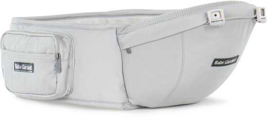 Baby Garden Draagzak 4 in 1 - Baby Draagzak Ergonomisch, Verstelbaar & Ademend - Met Heupzitje, Zonnekap & Slabbetje - Licht grijs van Baby Garden — afbeelding 4