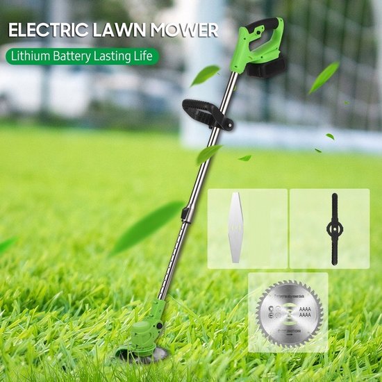 Foto: Grenintol 4 in 1 bosmaaier grastrimmer kantenmaaier accu bosmaaier met 21v 4000mah batterij 850w krachtige borstelloze motor elektrische bosmaaier met 23 messen opvouwbaaruittrekbare handgreep kantelbare kop voor gazon tuinklussen