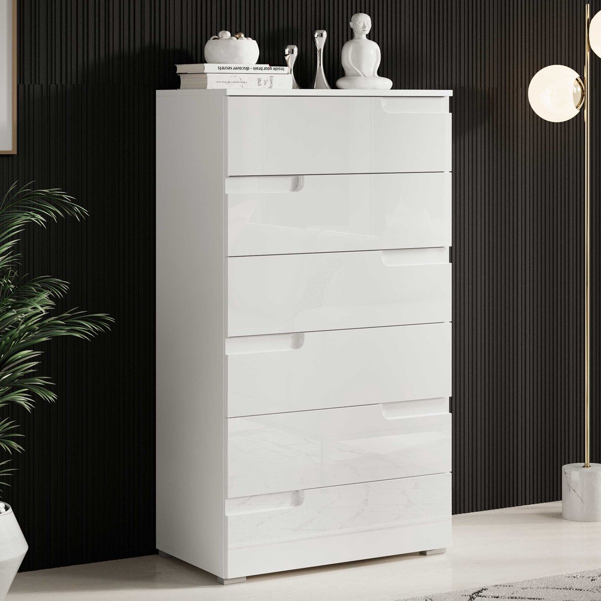 Commode Peso 6 Lades - Wit - Emob - Ladekast - Wit - MDF