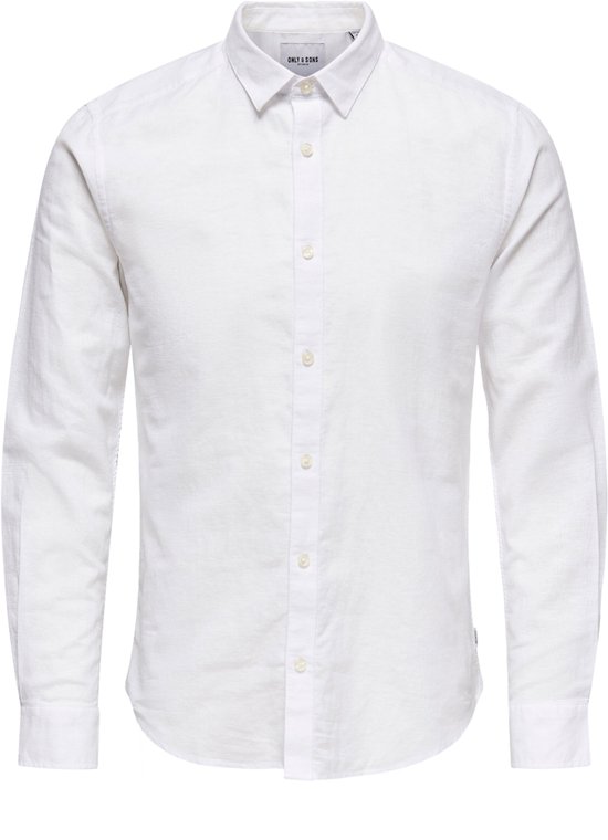 ONLY & SONS - ONSCAIDEN LIFE LS SOLID LINEN BLEND NOOS Heren Overhemd