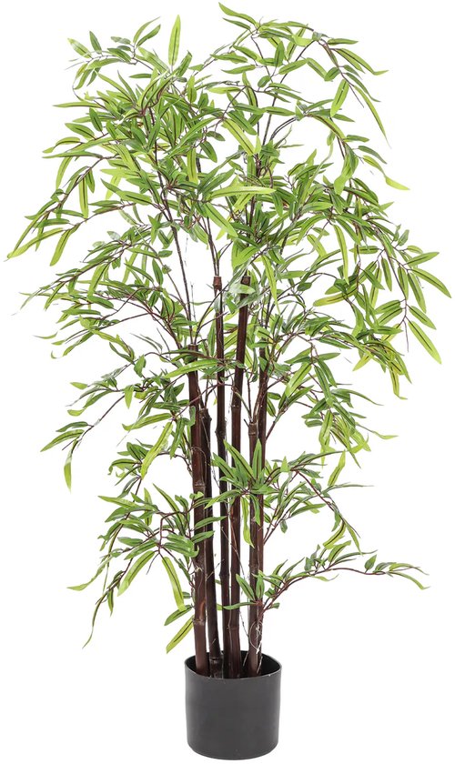Arborus Kunstplant van bamboe, 49 cm, kunstplanten, bamboedecoratie, kunstplant in rieten mand, decoratieve plant voor boho, decoratie, tafel, decoratie, keuken, woonkamer, slaapkamer, decoratie