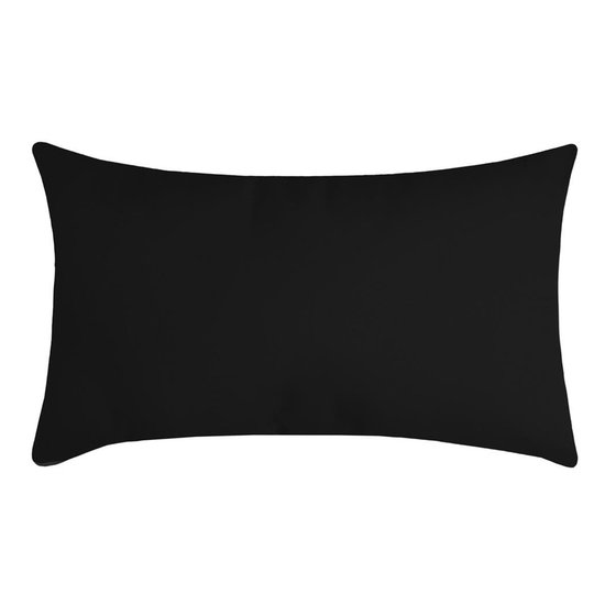 Coussin décoratif en tissu Nelson - noir - 30 x 50 cm - coussins de canapé - coussins d'assise - intérieur/extérieur - polyester