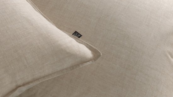 Zohome Dekbedovertrek Lino - Sandy Beige - Dekbedovertrek 140x200/220cm - 100% Katoen - Linnen Look - Eenpersoons van Zohome — afbeelding 5