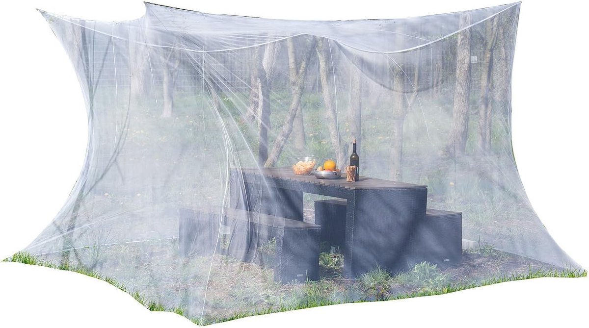 Klamboe XXL voor Binnen en Buiten - Insectenwerend Net 300 x 300 x 250 cm