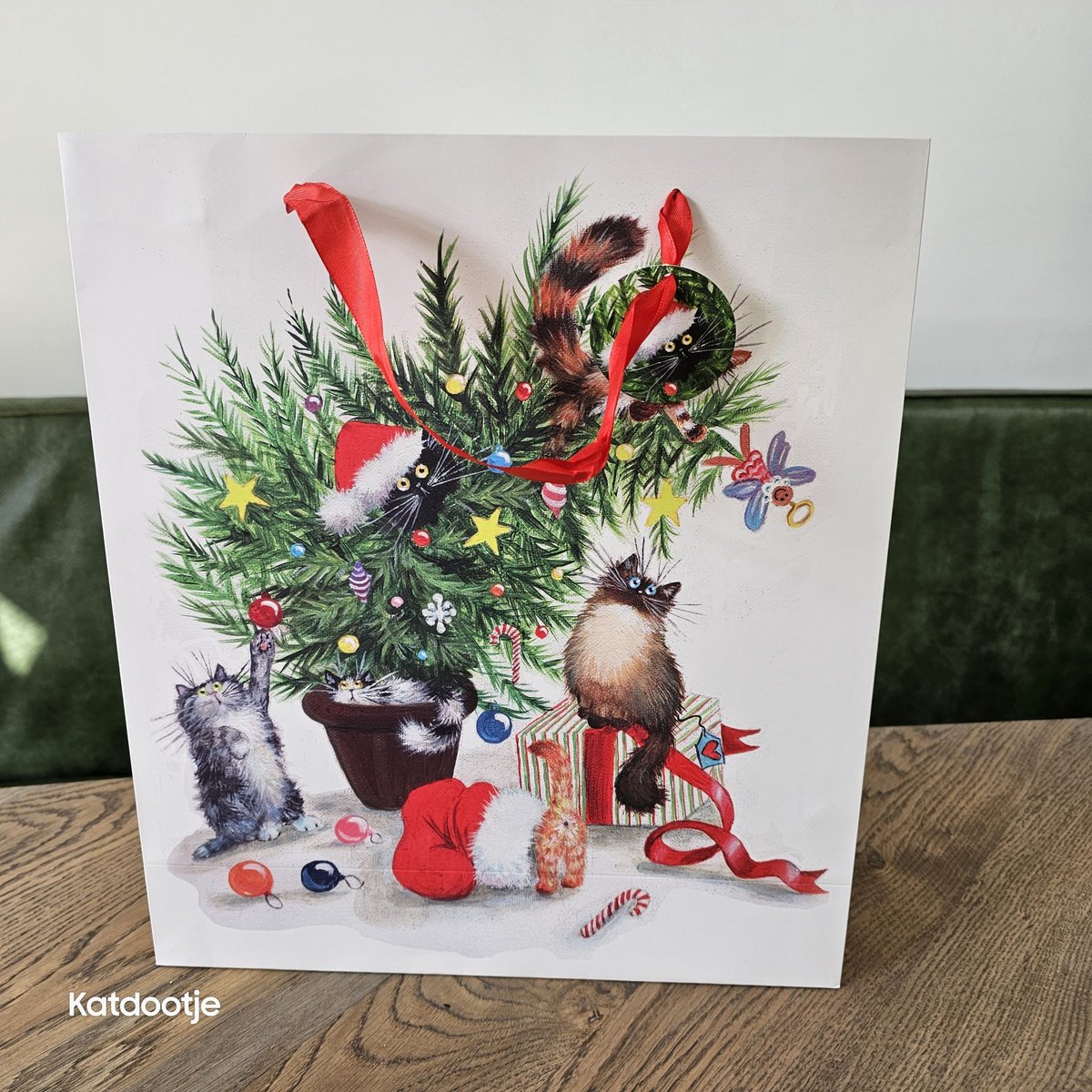 Katdootje - Kadozak - Kerstkatten - Groot formaat
