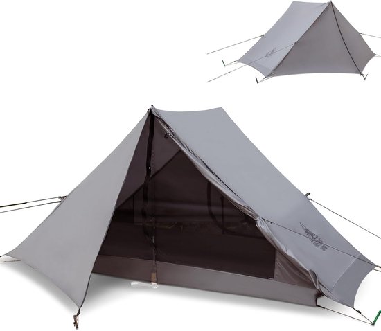 Ultralichte campingtent voor 1-2 personen, waterdicht, 3 seizoenen, compact en eenvoudig op te zetten
