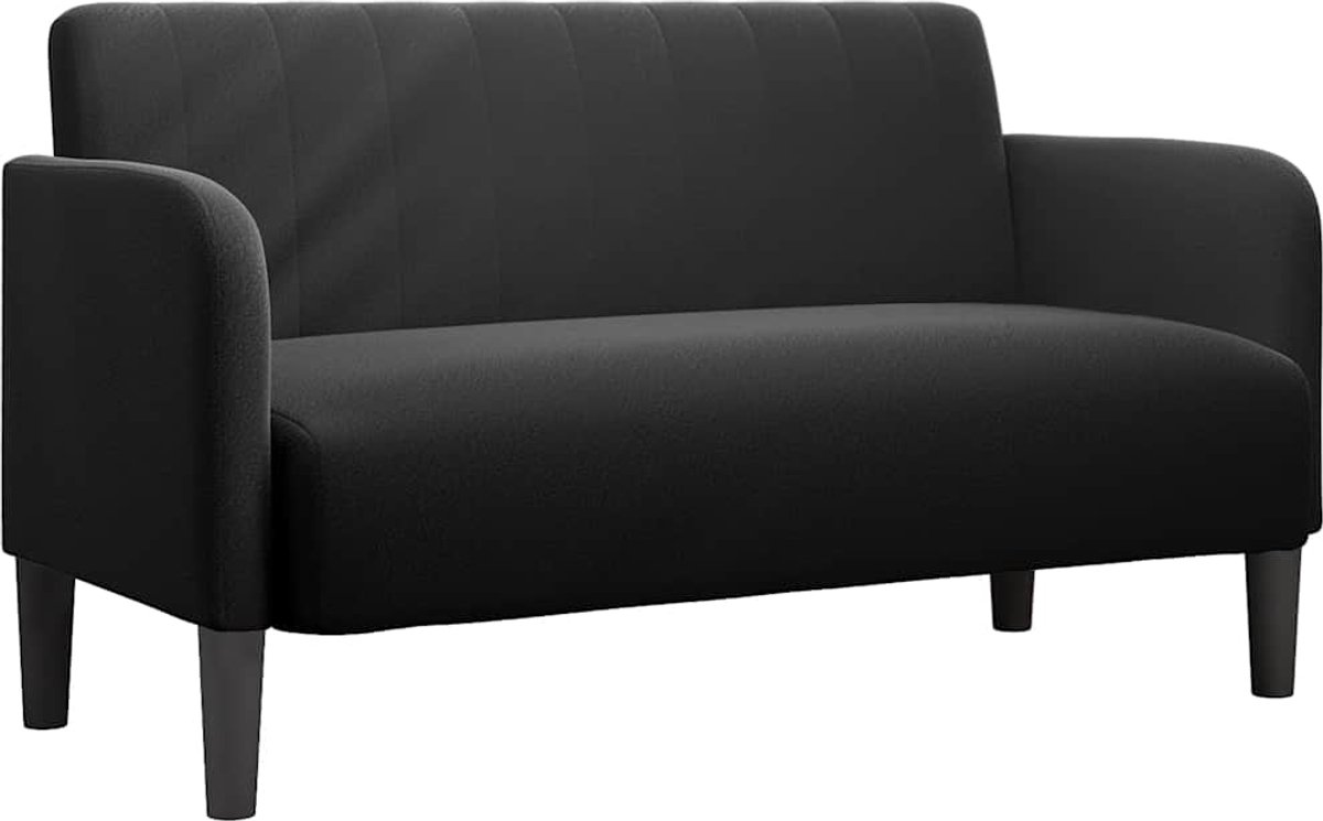 vidaXL Loveseat - bank - 109 - cm - fluweel - zwart
