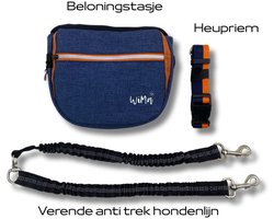 Banjer - beloningstasje - honden - anti trek hondenlijn - open zonder rits - poepzakjeshouder - puppy training -