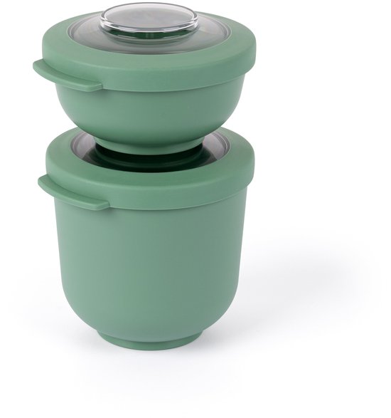 Coffret repas Amuse Tylla Sage 2 pièces - 200 + 500 ml - Boîte à goûter et pot à lunch Perfect refermables - Vert