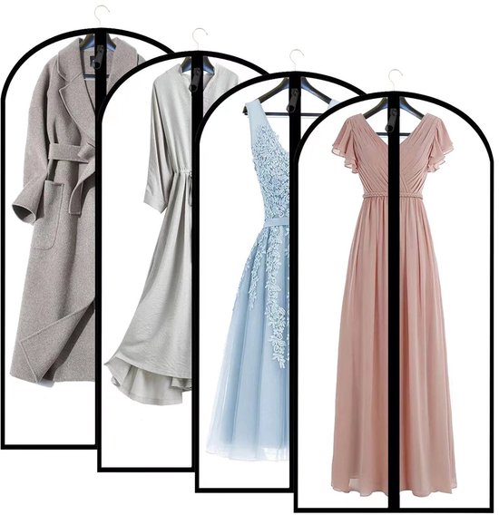 Lot De 6 Housses à Vêtements Respirantes 160 Cm – Protection Extra Longue Pour Robes De Mariée, Costumes, Manteaux