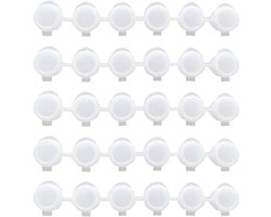 5 samengevoegde lege verfdozen met 6 rasters, 3ML verfverpakkingsdozen, olieverfverfdozen, transparante verfopslagcontainers, mini-knutselverfblikken, geschikt voor kinderklassen.