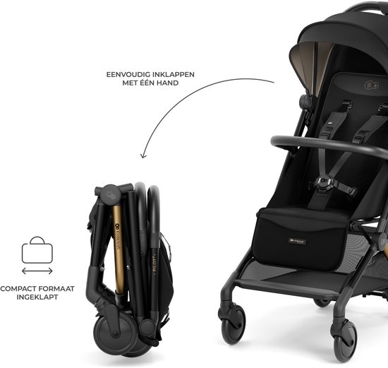 Kinderkraft PILOT2 Kinderwagen - Reisbuggy - Verstelbare buggy - Waterdichte materiaal met UPF50 - Zwenkbare voorwielen - Snel opvouwbaar - Tot 22 kg - Zwart van Merkloos — afbeelding 2