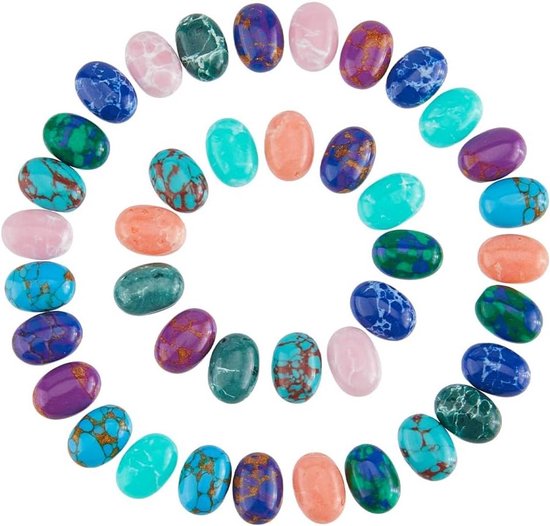 Ovale Edelsteen Cabochon Set voor DIY