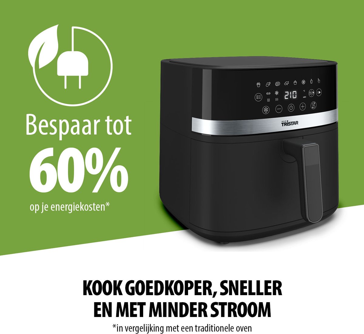 Tristar FR-9418 Airfryer met Dubbele Lade 8L - afbeelding 3