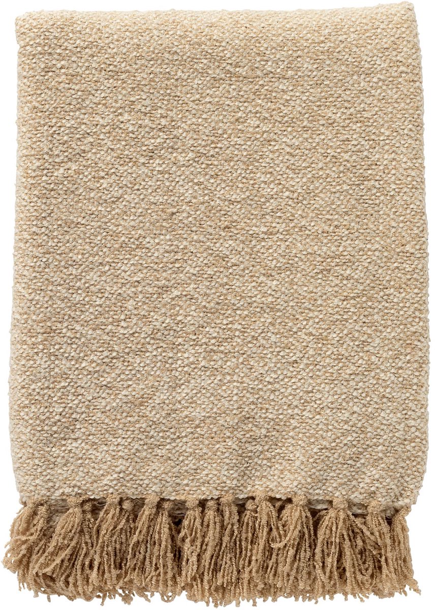 Dutch Decor SALLY - plaid 140x180 cm - gemêleerd - 100% gerecycled - Irish Cream - beige