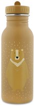 Bruine Trixie drinkfles met berenafbeelding en stippenpatroon.