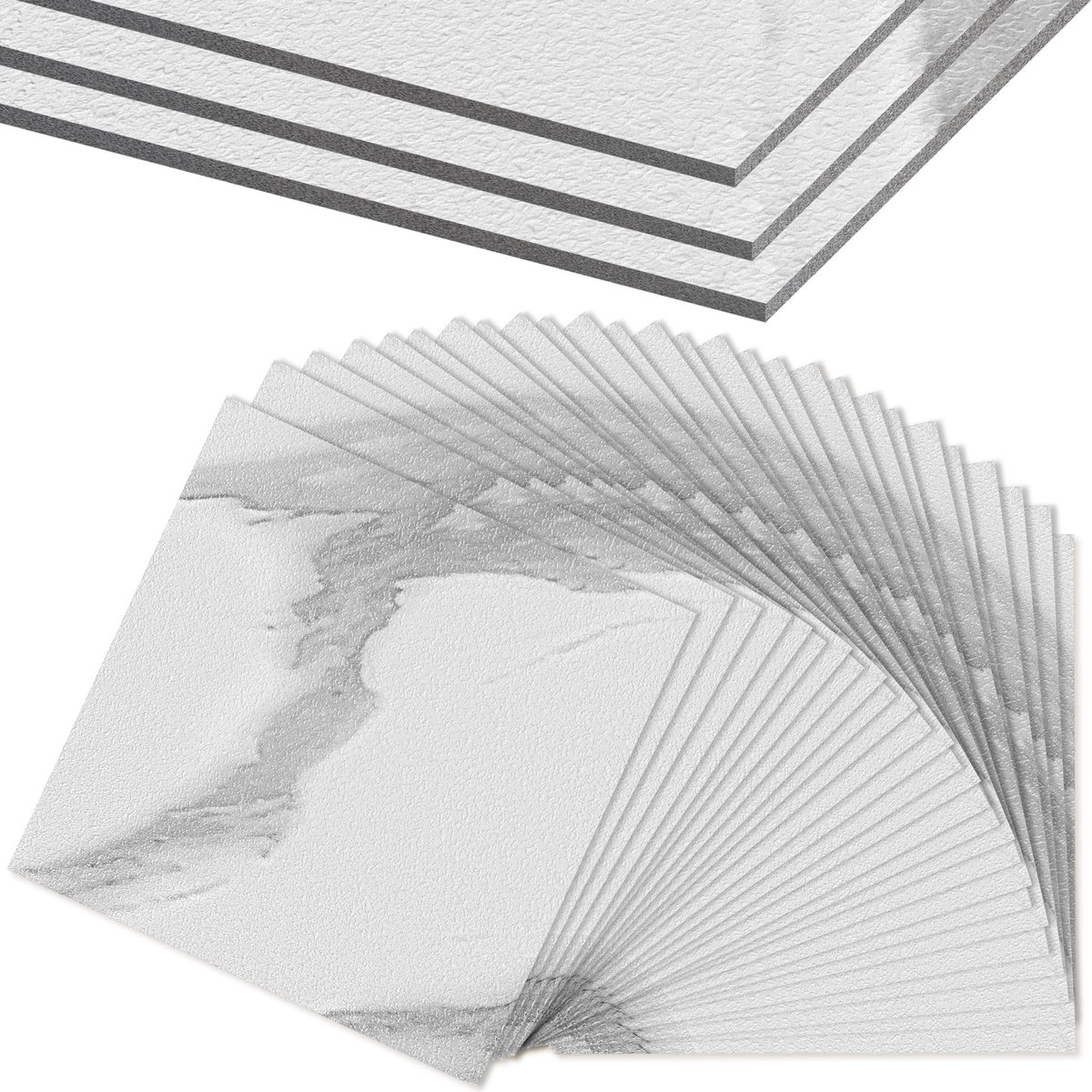 NAIZY PVC vloerbedekking 30x30 cm 54 stuks vinyl vloer Zelfklevende zelfklevende tegels vloer Waterdichte anti-slip vloertegels voor woonkamer keuken badkamer (S88, 5㎡)
