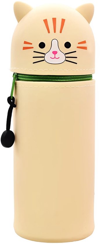 AYVRUOP Kawaii Pennenetui, 2-in-1 etui van zachte siliconen