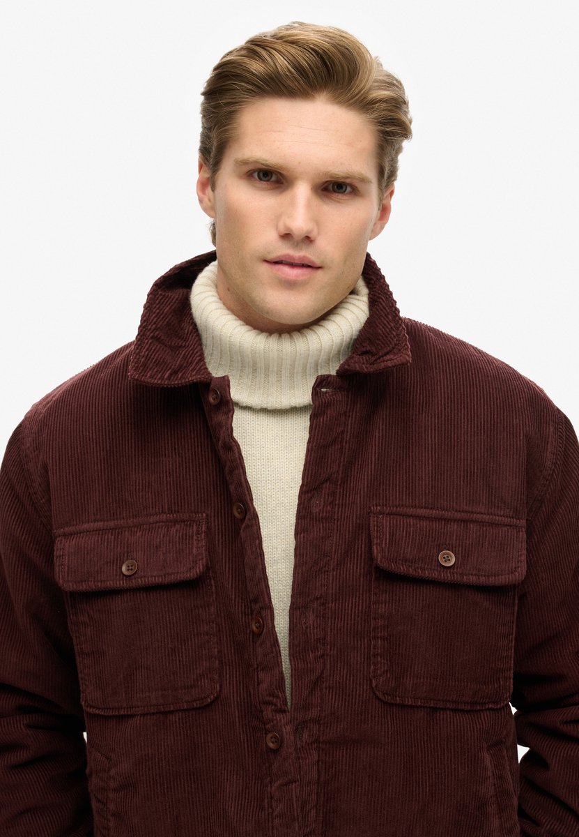 Superdry Surplus corduroy overshirt Heren Lange mouwen shirts Bruin