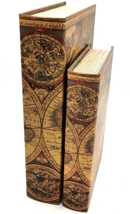 Opbergdoos voor het decoreren van nepboeken, 16 x 20 x 14 cm, vintage, in Europese stijl, van hout, kunstboek, retro, opbergdoos voor thuis, kantoor, boekenkast, fotoprop