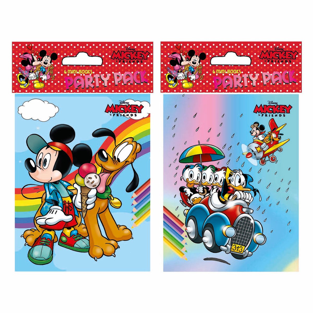 Party kleurboekjes 6 stuks - Disney Mickey and friends.