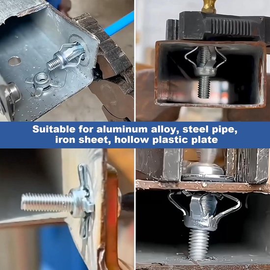 Lakada 25 stuks hollewandpluggen holle ruimte metalen pluggen M8 x 65 mm metaal verzinkt pluggen hollewandpluggen spreidpluggen voor bevestigingen in plaatmaterialen Lakada 25 stuks hollewandpluggen holle ruimte metalen pluggen M8 x 65 mm metaal verzinkt pluggen hollewandpluggen spreidpluggen voor bevestigingen in plaatmaterialen