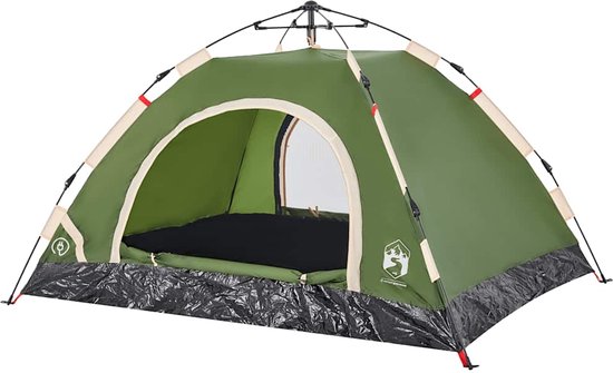 vidaXL - Tent - 2-persoons - snelontgrendeling - groen van Vidaxl — afbeelding 4