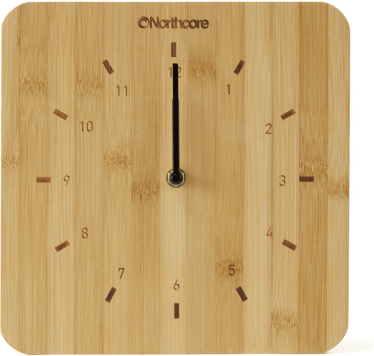 2026 Northcore wandklok in bamboe - Hout