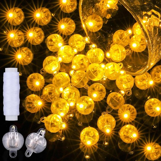 100 stks LED Ballon Licht Mini Ronde Ballen Lichten, Waterdicht Tiny Led Licht voor Verjaardagsfeestje Bruiloft Halloween Kerst Decor(kleur