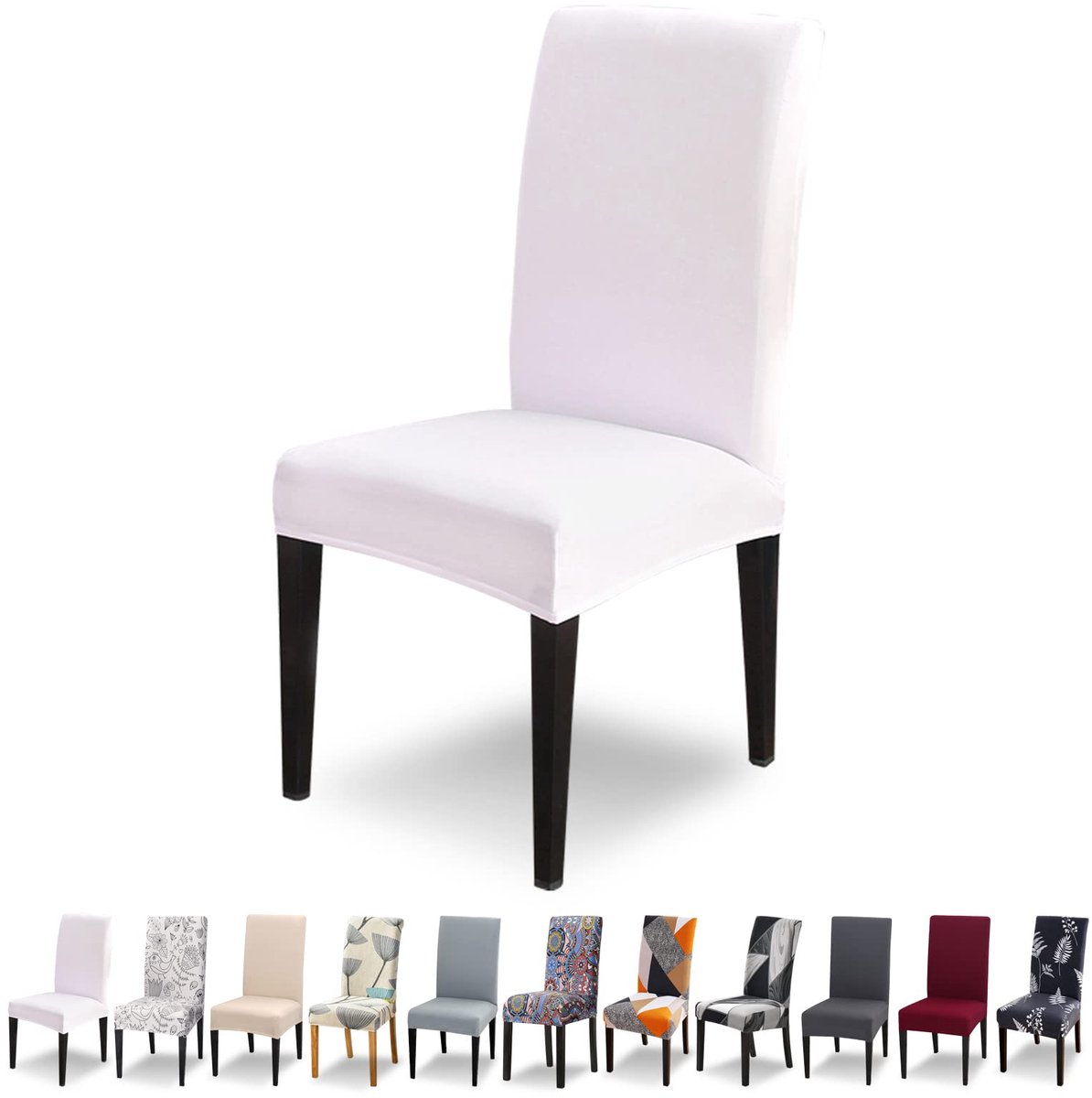 Ibenzoa® Elegante en Moderne Stretch Stoelhoezen Set van 6 voor Eetkamerstoelen, Wasbaar en Universeel